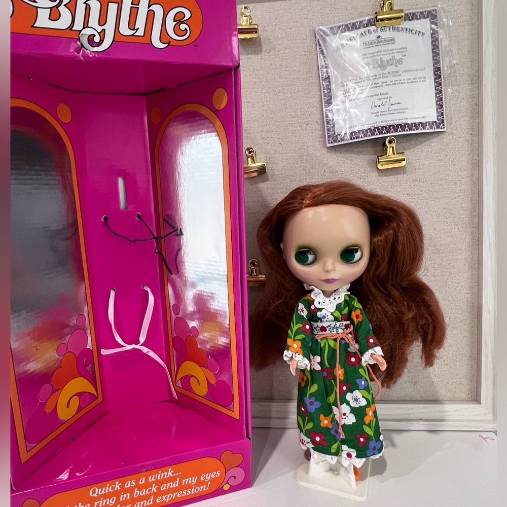 Blythe Collectible Doll in Green Floral Dress